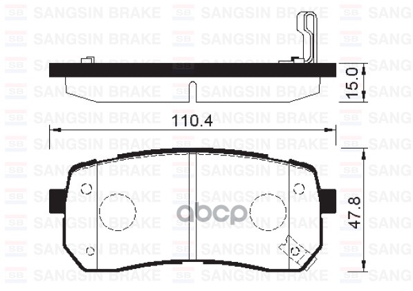 Колодки задние SANGSIN BRAKE SP1192